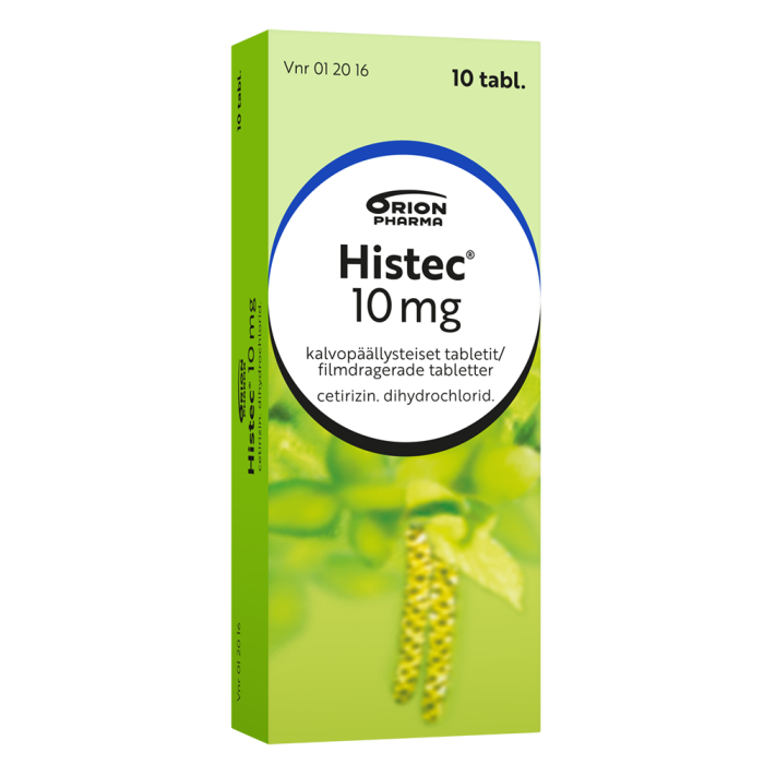 HISTEC tabletti, kalvopäällysteinen 10 mg 10 fol kuva 2