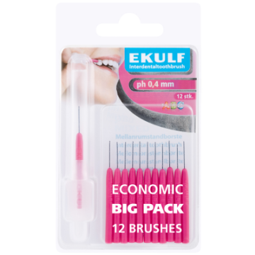 Ekulf hammasväliharja ph ABC 0,4 violetti 12 kpl