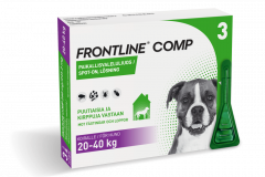 FRONTLINE COMP 268/241,2 mg vet paikallisvaleluliuos (koirille)3x2,68 ml