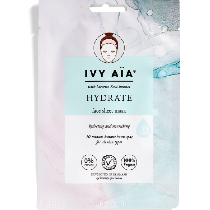 1000020778_IVY_AIA_HYDRATE_FACE_SHEET_MASK_KERTAKAYTTOINEN_KANGASNAAMIO_25_ml_pakkauskuva_Pakkauskuva18880_png